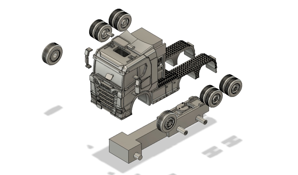 約1/150スケール トラックとトレーラー レジンキット