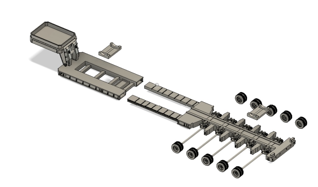 約1/150スケール トラックとトレーラー レジンキット