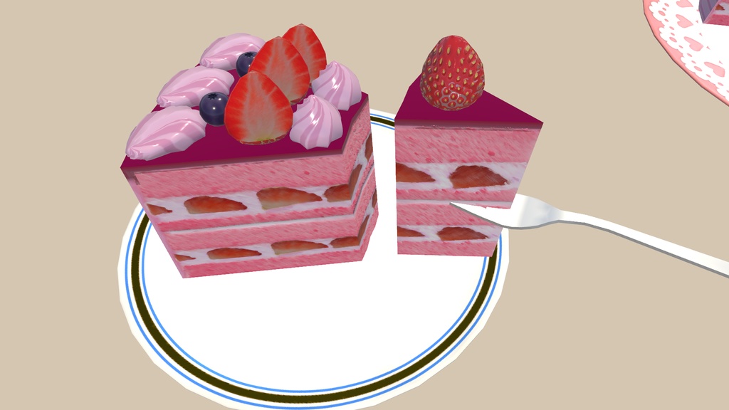 【VRChat向け】食べれるケーキギミック - PC / Quest両対応