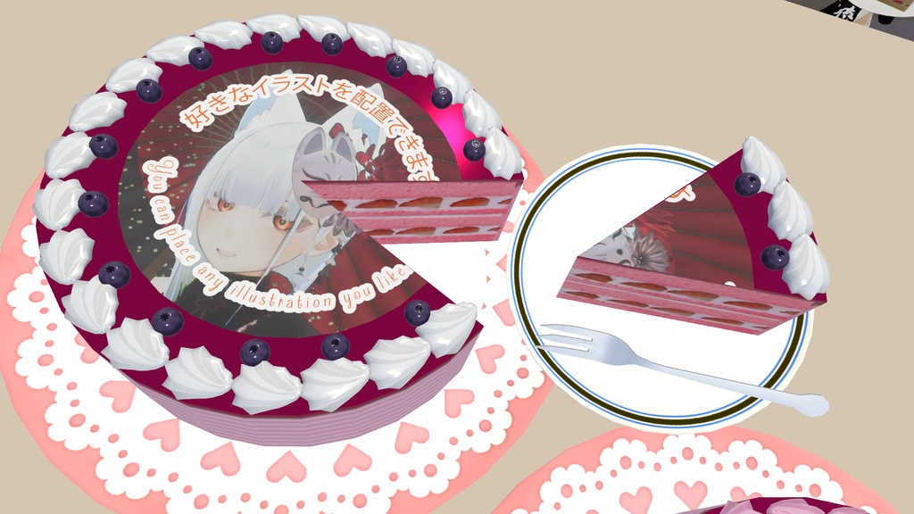 【VRChat向け】食べれるケーキギミック - PC / Quest両対応