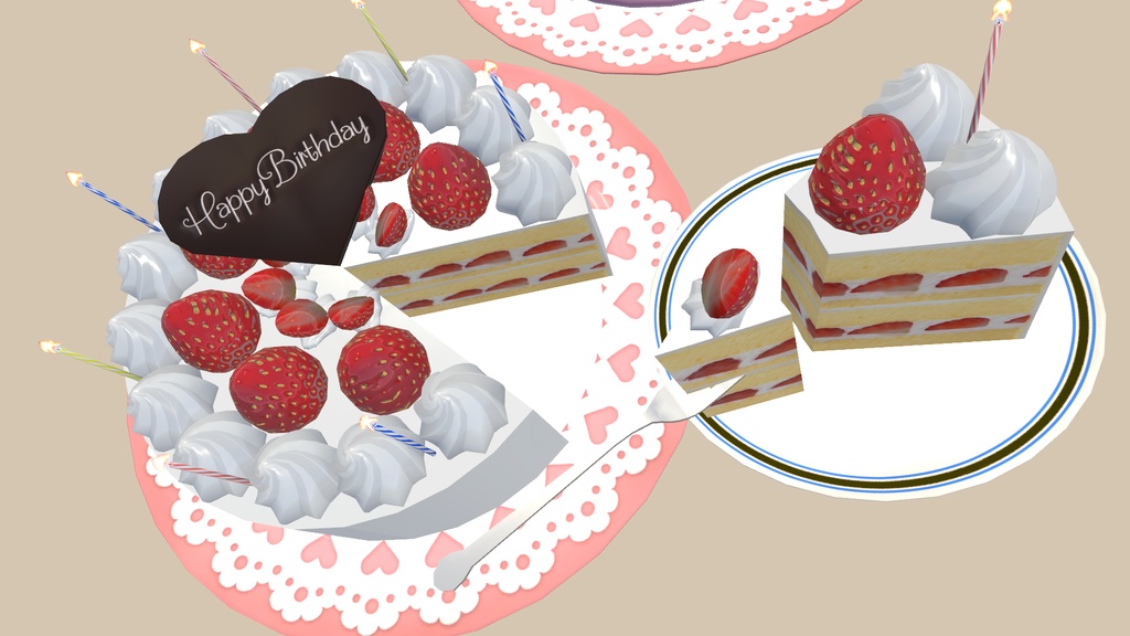 【VRChat向け】食べれるケーキギミック - PC / Quest両対応
