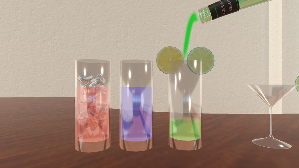 【VRChat向け】カクテルギミック - PC/Quest両対応【ドリンクギミックシリーズDrink Gimmick Series】