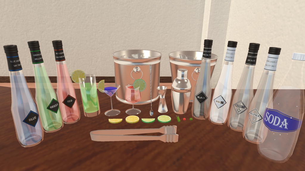 【VRChat向け】カクテルギミック - PC/Quest両対応【ドリンクギミックシリーズDrink Gimmick Series】