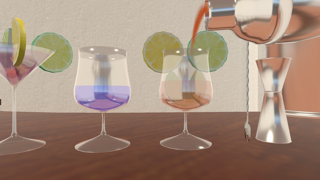 【VRChat向け】カクテルギミック - PC/Quest両対応【ドリンクギミックシリーズDrink Gimmick Series】