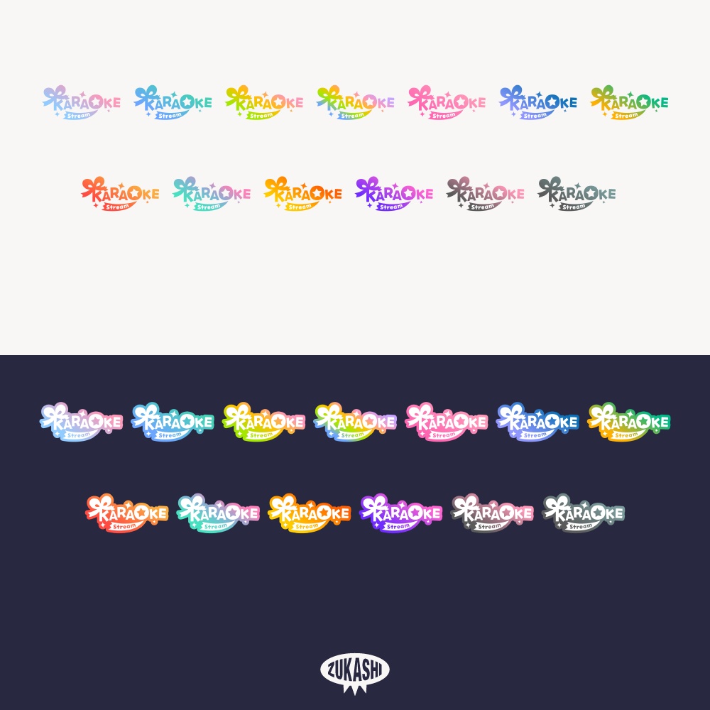 大きなリボンのKARAOKE ロゴ【フリー素材・サムネ素材】