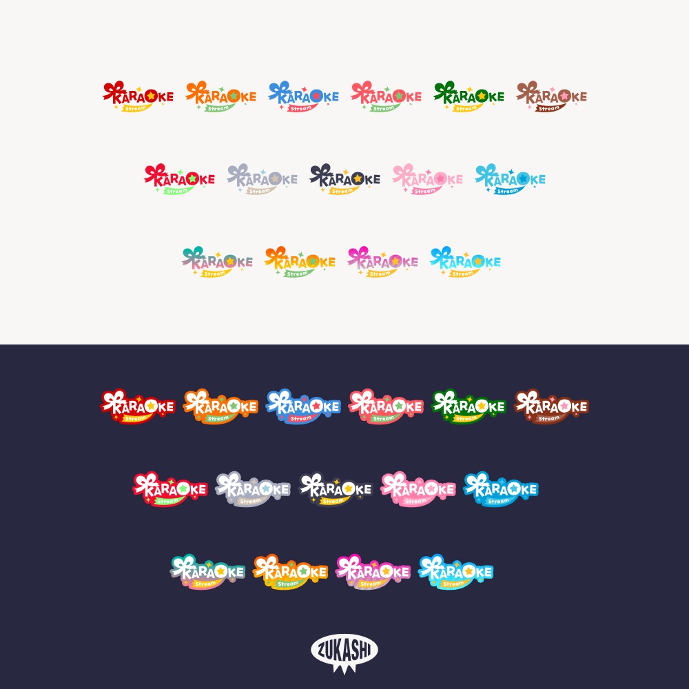 大きなリボンのKARAOKE ロゴ【フリー素材・サムネ素材】