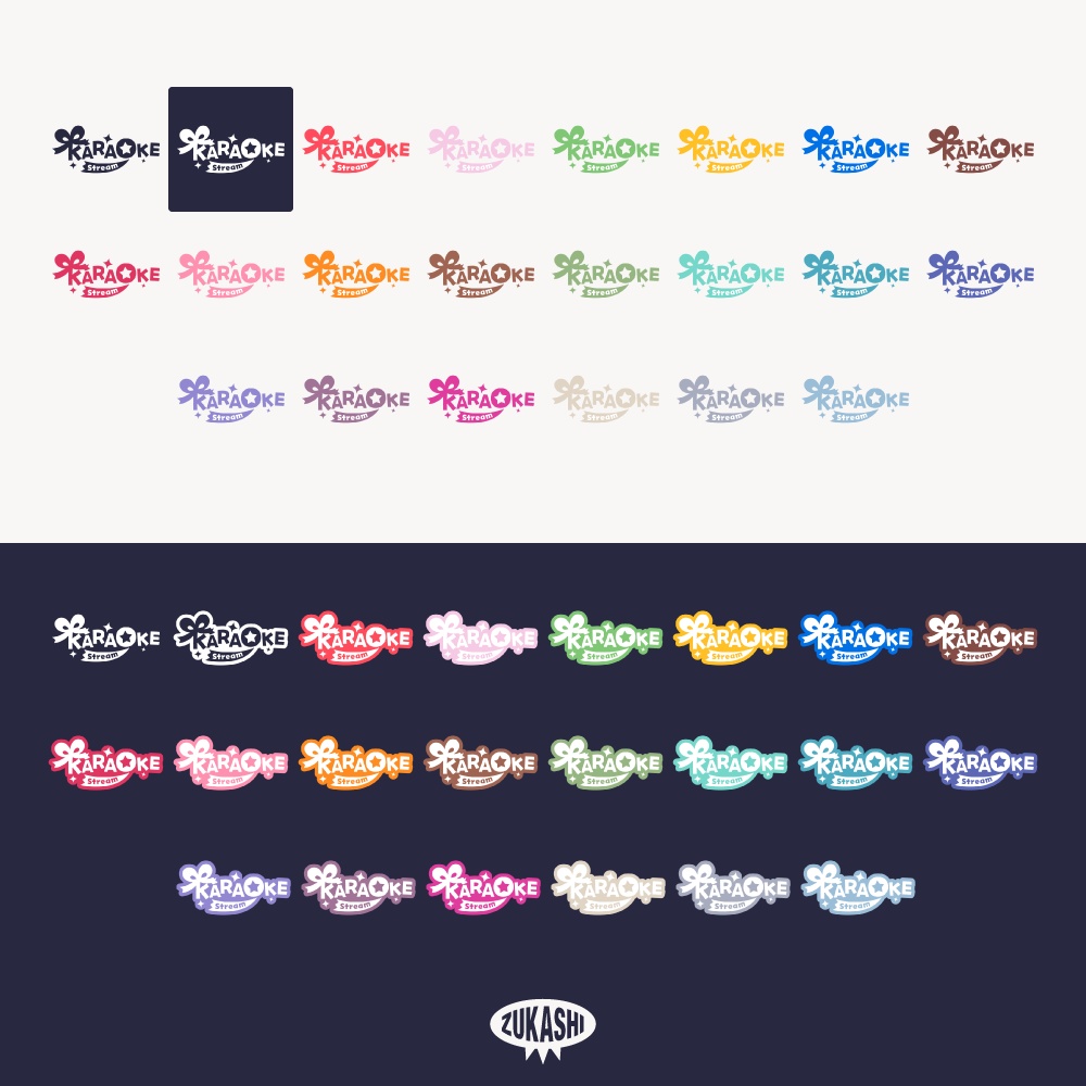 大きなリボンのKARAOKE ロゴ【フリー素材・サムネ素材】