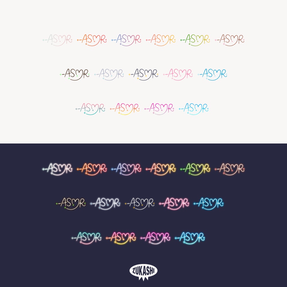 静かな夜のASMRロゴ 【フリー素材・サムネ素材】睡眠導入