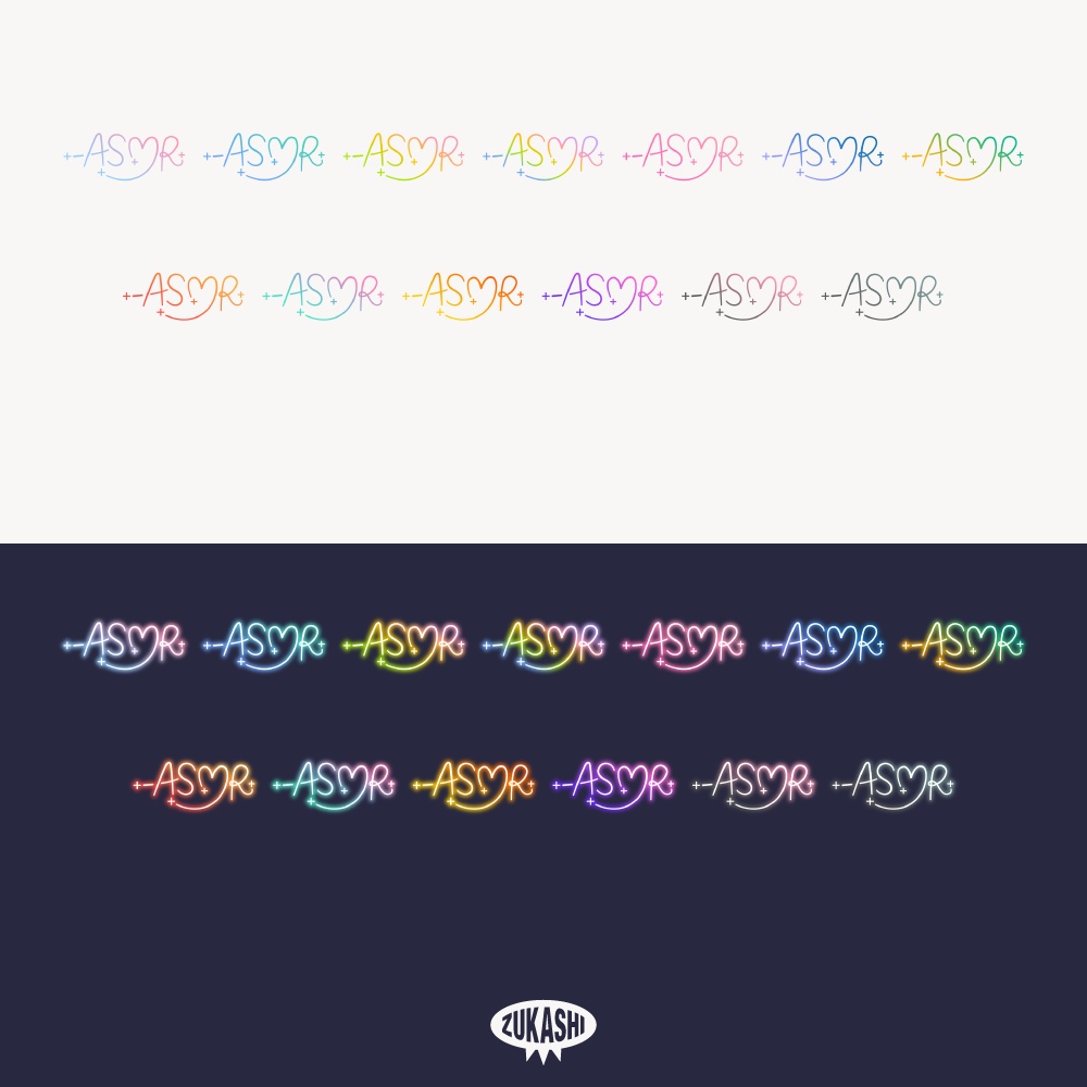 静かな夜のASMRロゴ 【フリー素材・サムネ素材】睡眠導入