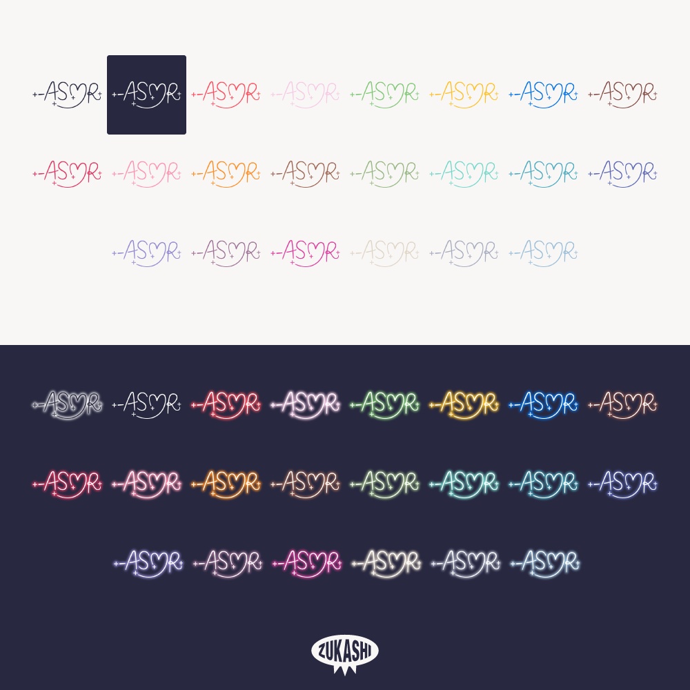 静かな夜のASMRロゴ 【フリー素材・サムネ素材】睡眠導入