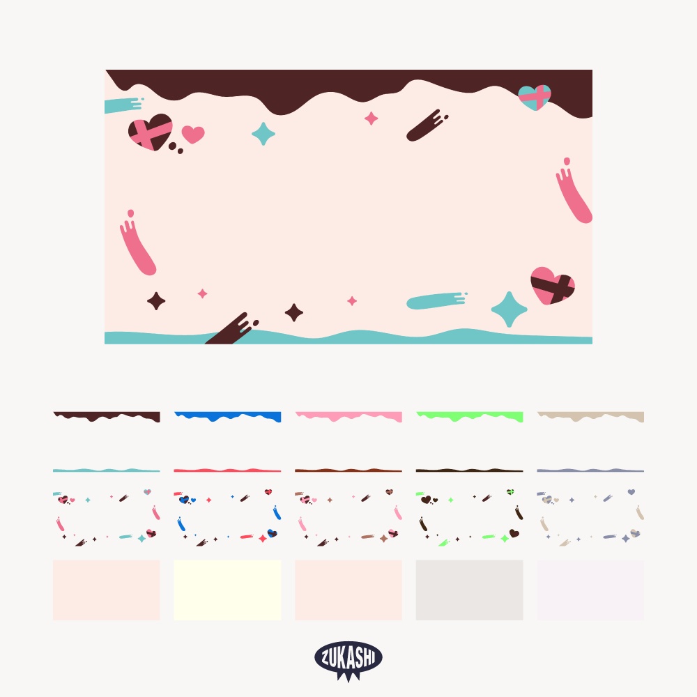 チョコレートなバレンタインデーお絵描き配信ロゴ 【フリー素材・サムネ素材】