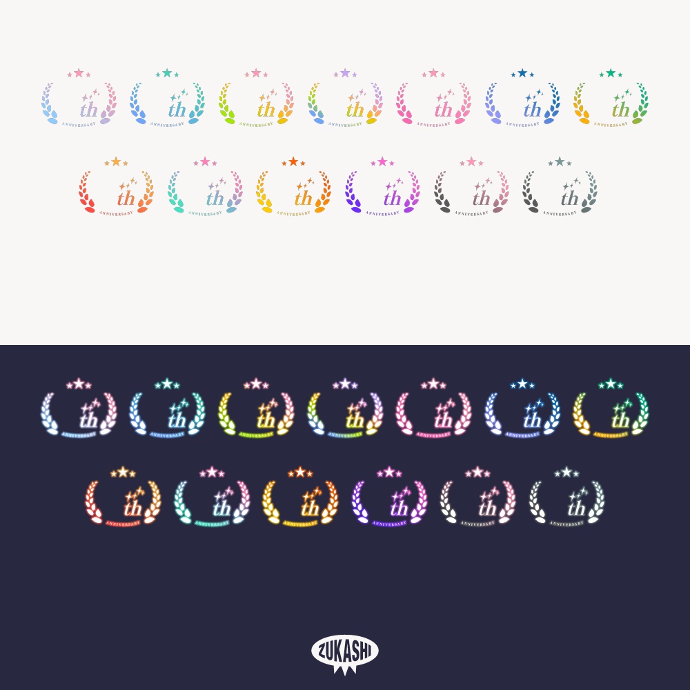 上品なアニバーサリー 配信ロゴ 【フリー素材・サムネ素材】