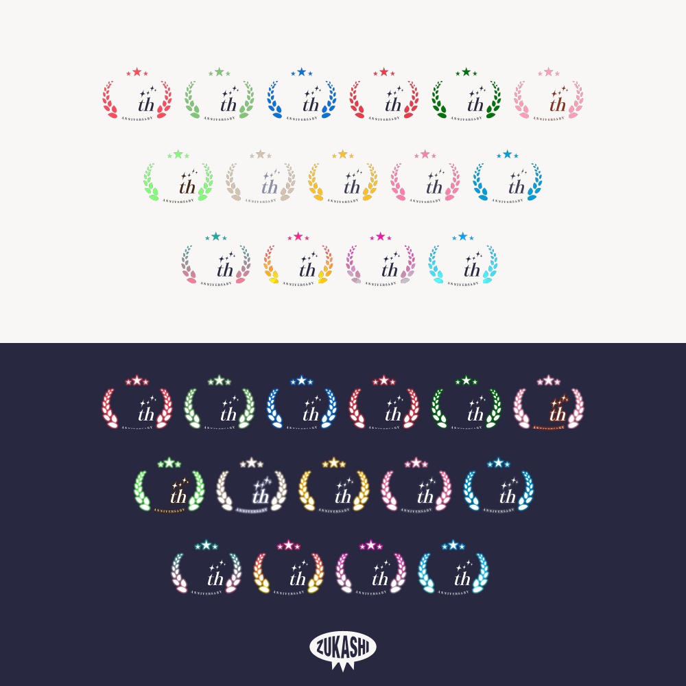 上品なアニバーサリー 配信ロゴ 【フリー素材・サムネ素材】