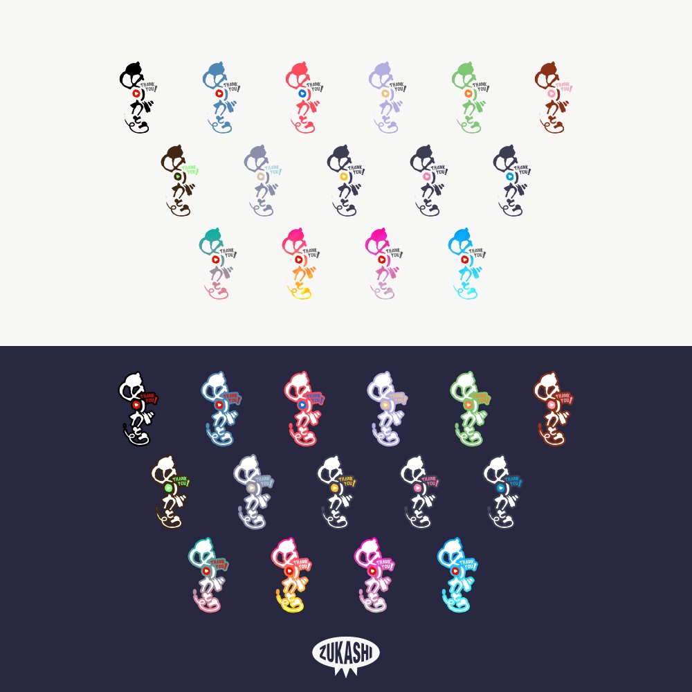 筆文字の感謝配信ロゴ【ありがとう】【ご視聴いただきありがとうございます】【おはよう】【おやすみ】【フリー素材・サムネ素材】