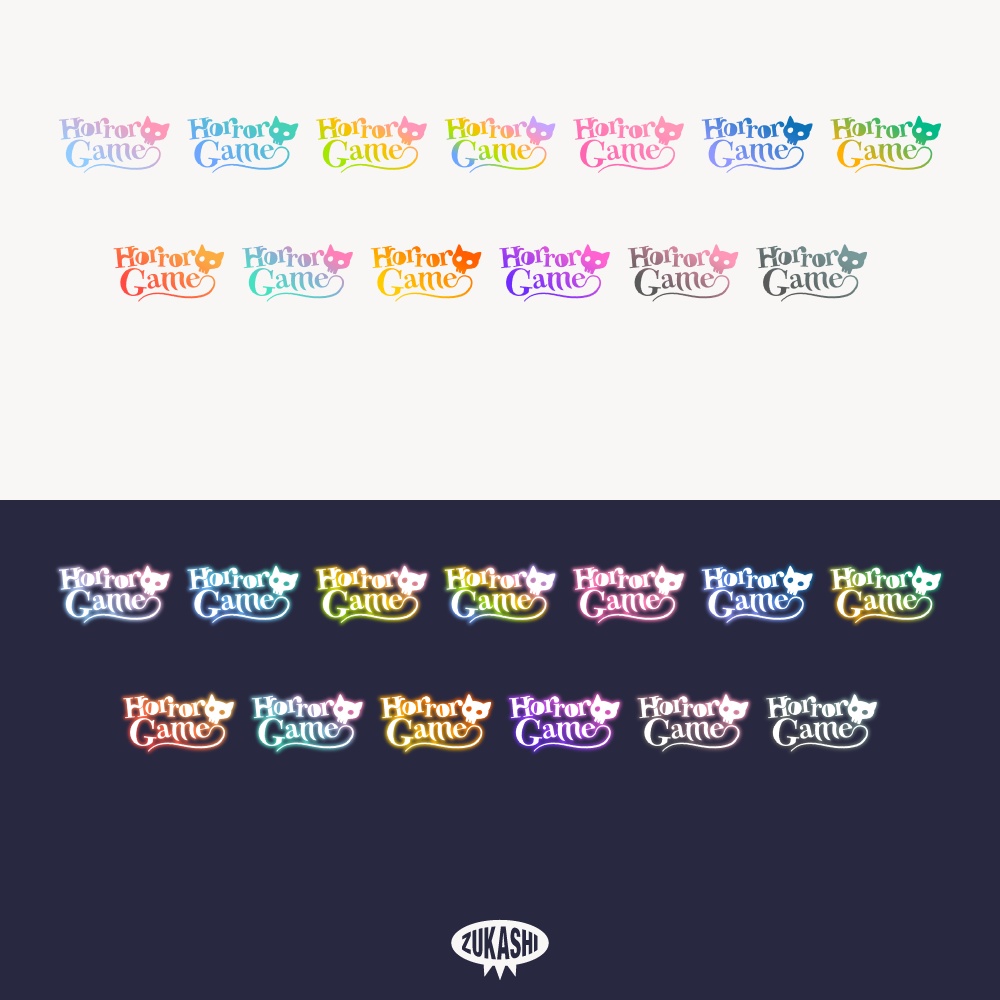 猫ガイコツのホラゲハロウィーン配信ロゴ【フリー素材・サムネ素材】