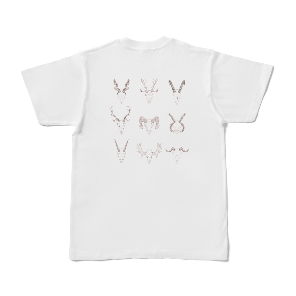 偶蹄目頭骨Tシャツ