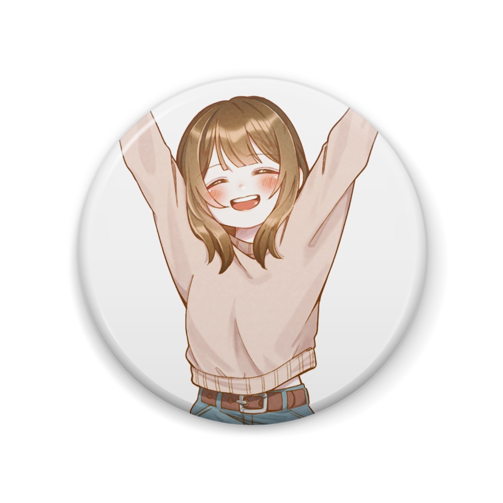 労わりたい缶バッチ（オレンジ）
