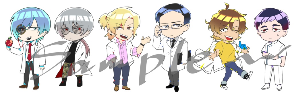 人類讃歌先生たちアクリルキーホルダーセット