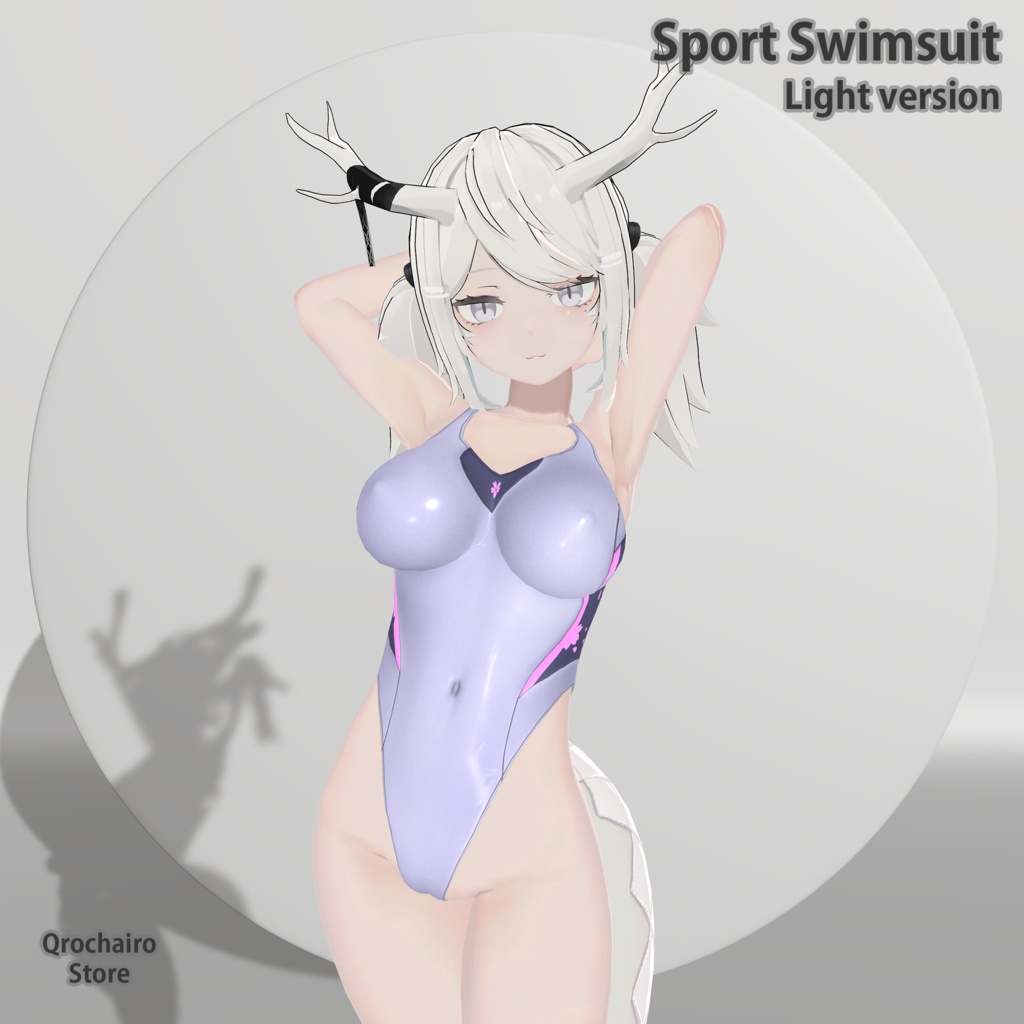 Sport and Lace Swimsuit for Yoll (For First Version, update for new body WIP)「龍のヨルちゃん」