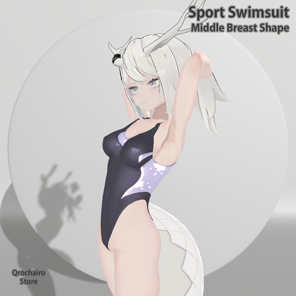 Sport and Lace Swimsuit for Yoll (For First Version, update for new body WIP)「龍のヨルちゃん」