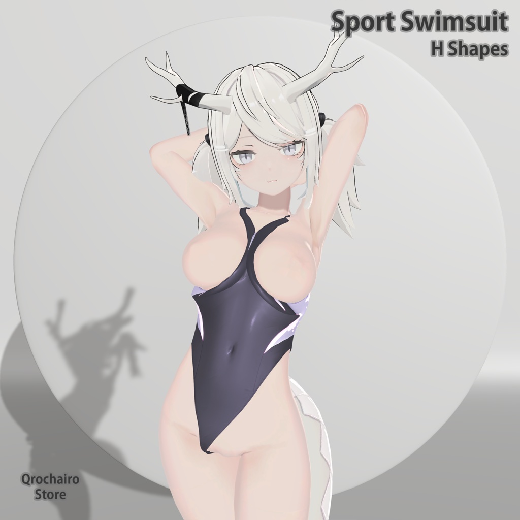Sport and Lace Swimsuit for Yoll (For First Version, update for new body WIP)「龍のヨルちゃん」