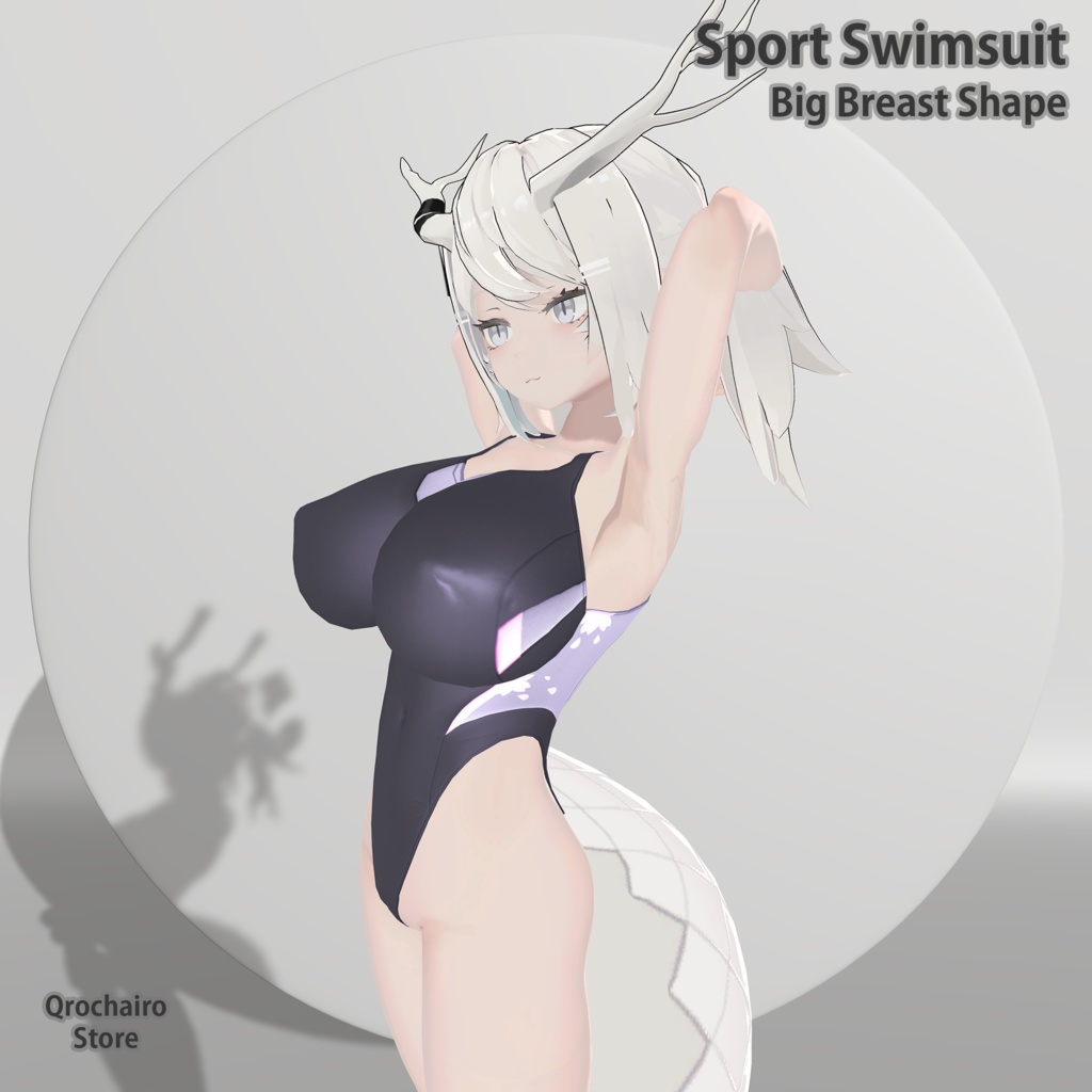 Sport and Lace Swimsuit for Yoll (For First Version, update for new body WIP)「龍のヨルちゃん」