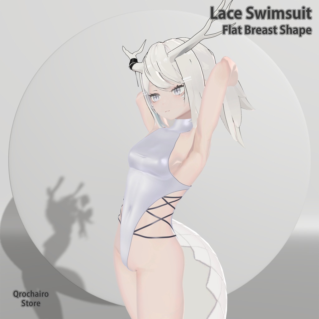 Sport and Lace Swimsuit for Yoll (For First Version, update for new body WIP)「龍のヨルちゃん」