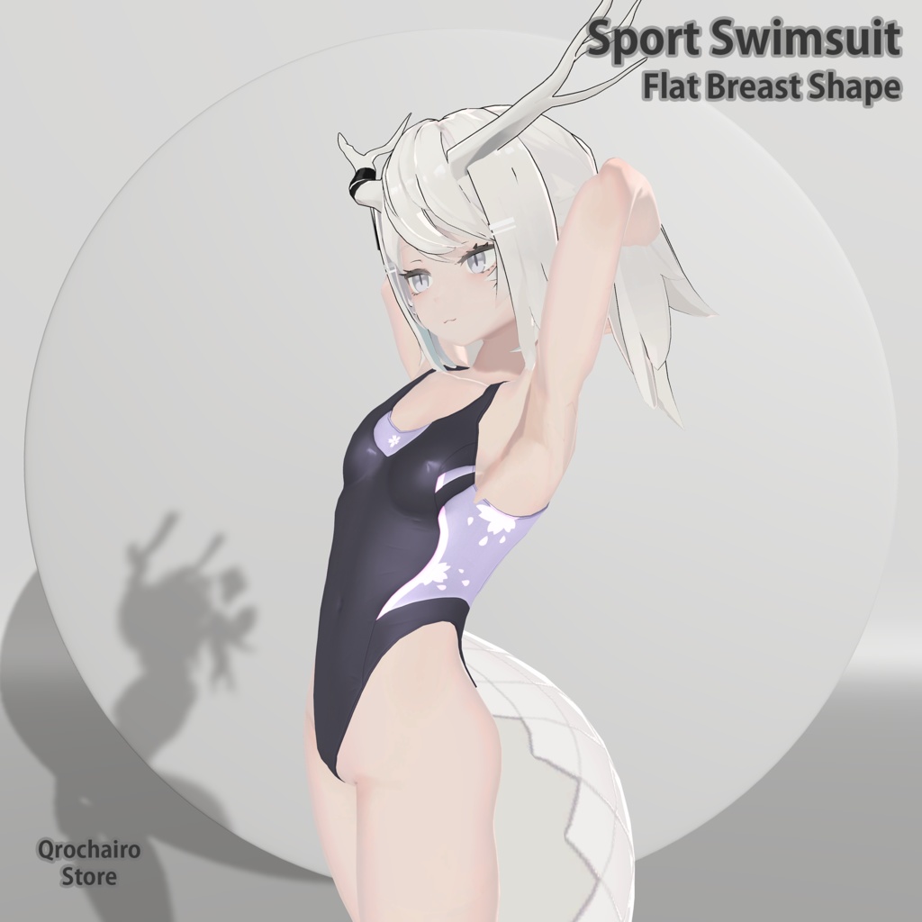 Sport and Lace Swimsuit for Yoll (For First Version, update for new body WIP)「龍のヨルちゃん」
