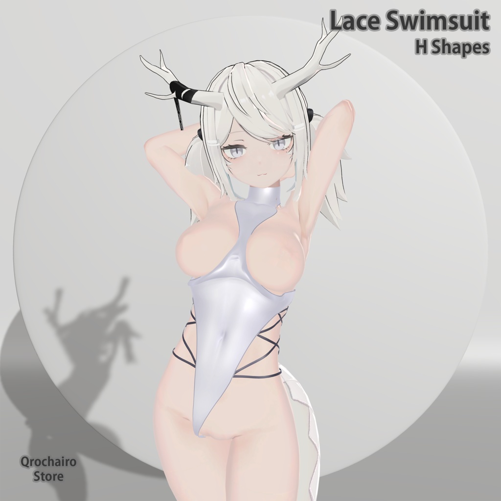 Sport and Lace Swimsuit for Yoll (For First Version, update for new body WIP)「龍のヨルちゃん」
