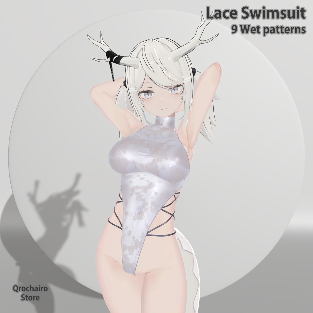 Sport and Lace Swimsuit for Yoll (For First Version, update for new body WIP)「龍のヨルちゃん」