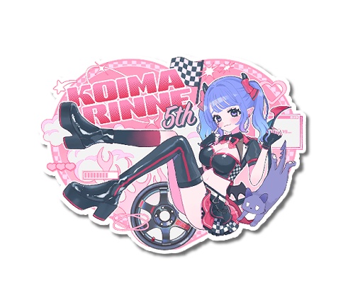 【5周年記念】ステッカー【恋魔リンネ】