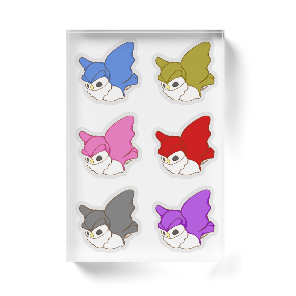 @ Pen. アクリルブロック ふくろう2種