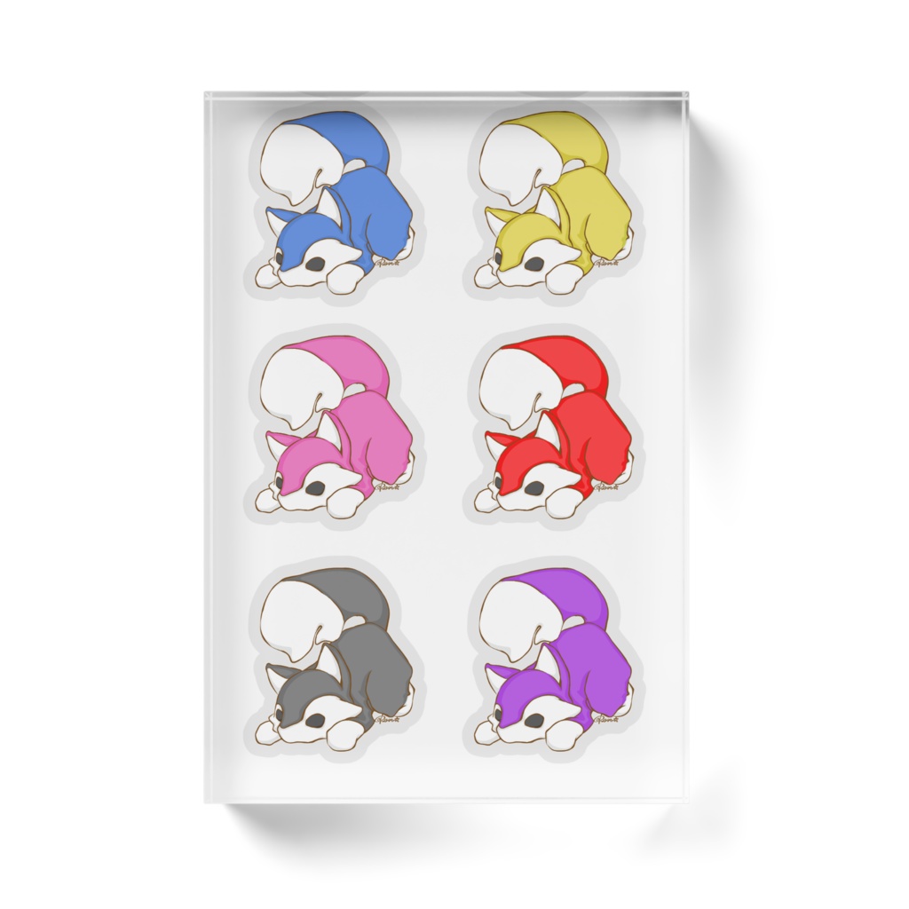 @Pen. アクリルブロック オオカミ3種