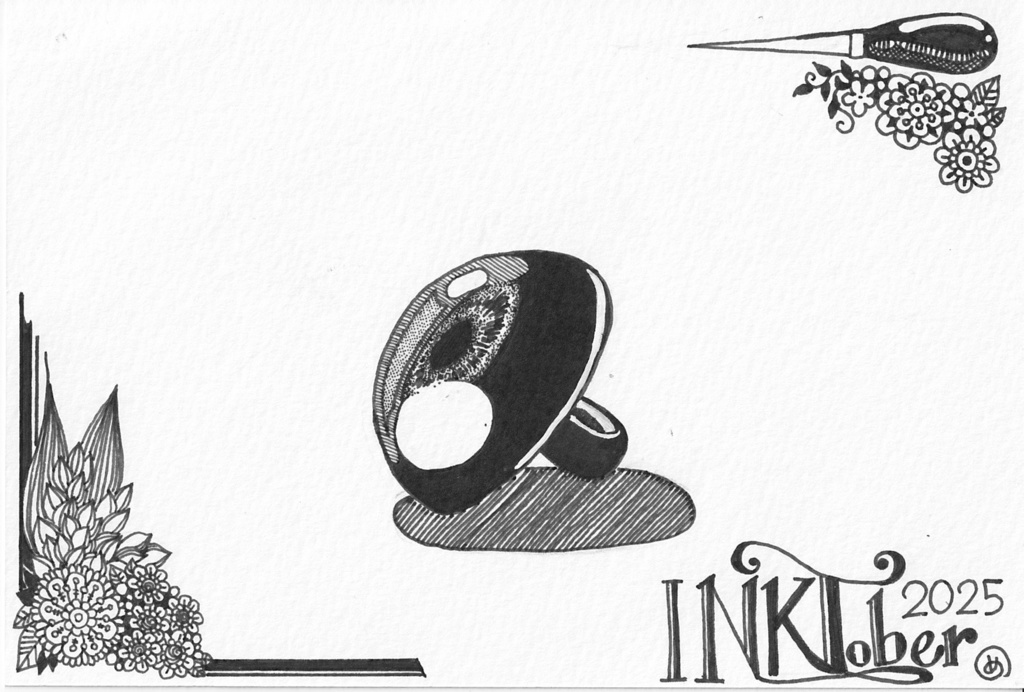 Inktober2025 原画 22 【ボタン】