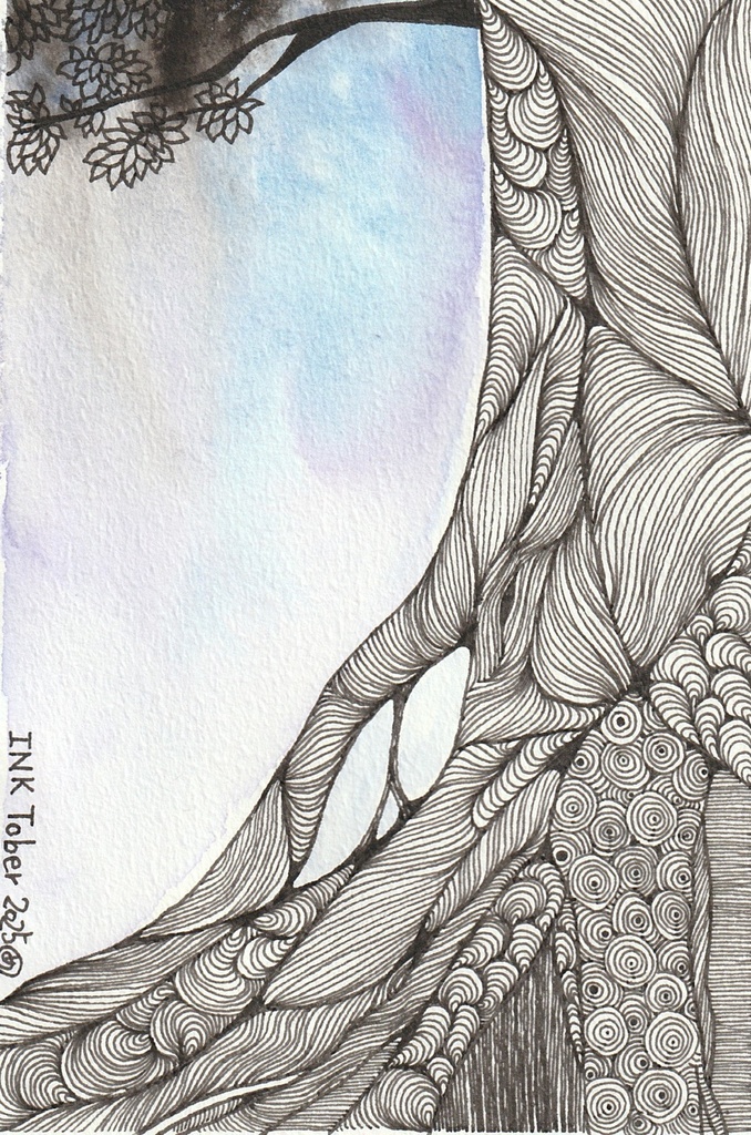 Inktober2025 原画 14 【幹 トランク】