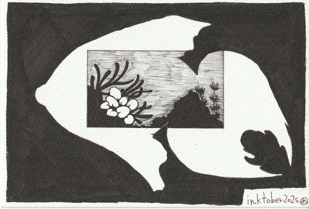 Inktober2025 原画 30 【からっぽ 無表情な】