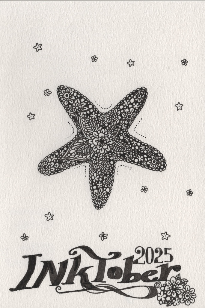 Inktober2025 原画 7 【ヒトデ】