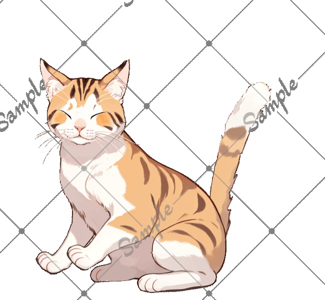 【無料版有】動く!猫イラスト素材【三毛猫編】【2枚目以降の画像クリックで再生】【立ち絵png・gif・webm・mp4】