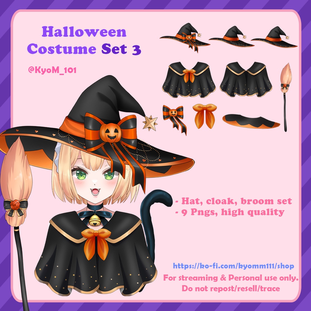 Special Halloween Costume Set 3: Vtuber Streaming Asset