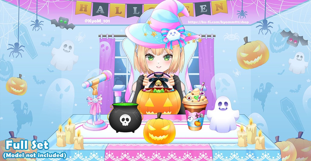 🎃 特別ハロウィンデコレーションセット 4:VTuber配信素材 🎃