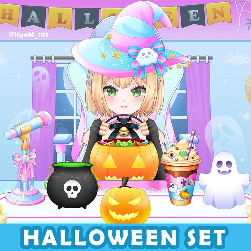 Special Halloween Decoration Set 4: Vtuber Streaming Asset