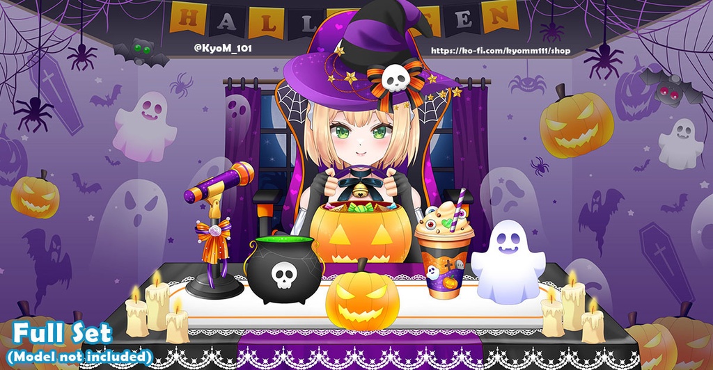 🎃 特別ハロウィンデコレーションセット 3:VTuber配信素材 🎃