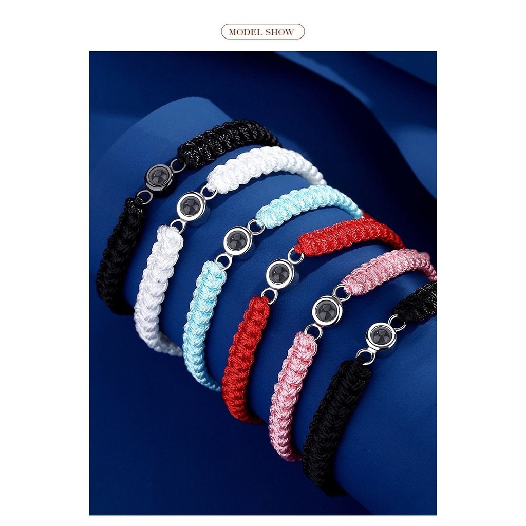 カップル ブレスレット 写真投影 ペア アクセサリー おしゃれ 安い