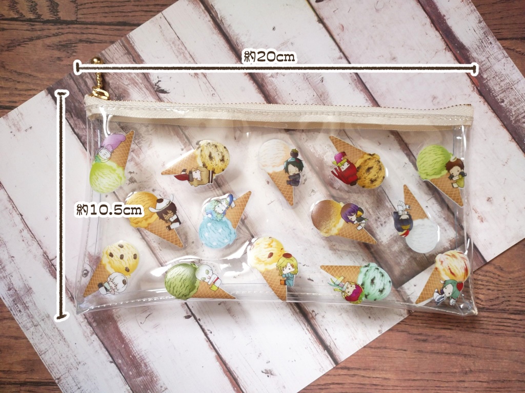 乗員×アイスクリーム クリアペンケース