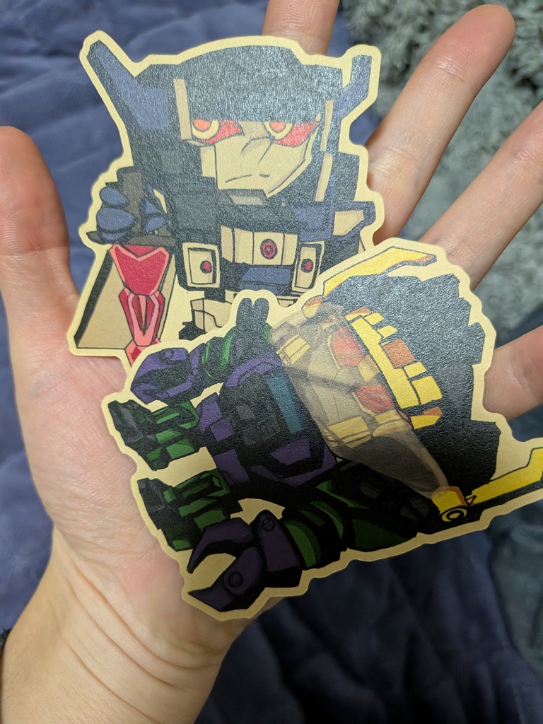 『ヘッドマスターズ学会ノベルティ』フォートレスマキシマス、メガザラック ダイカットシール