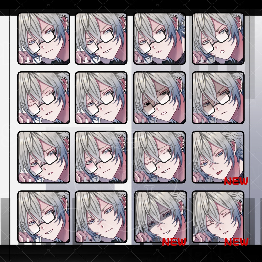 中性的な眼鏡男性立ち絵素材