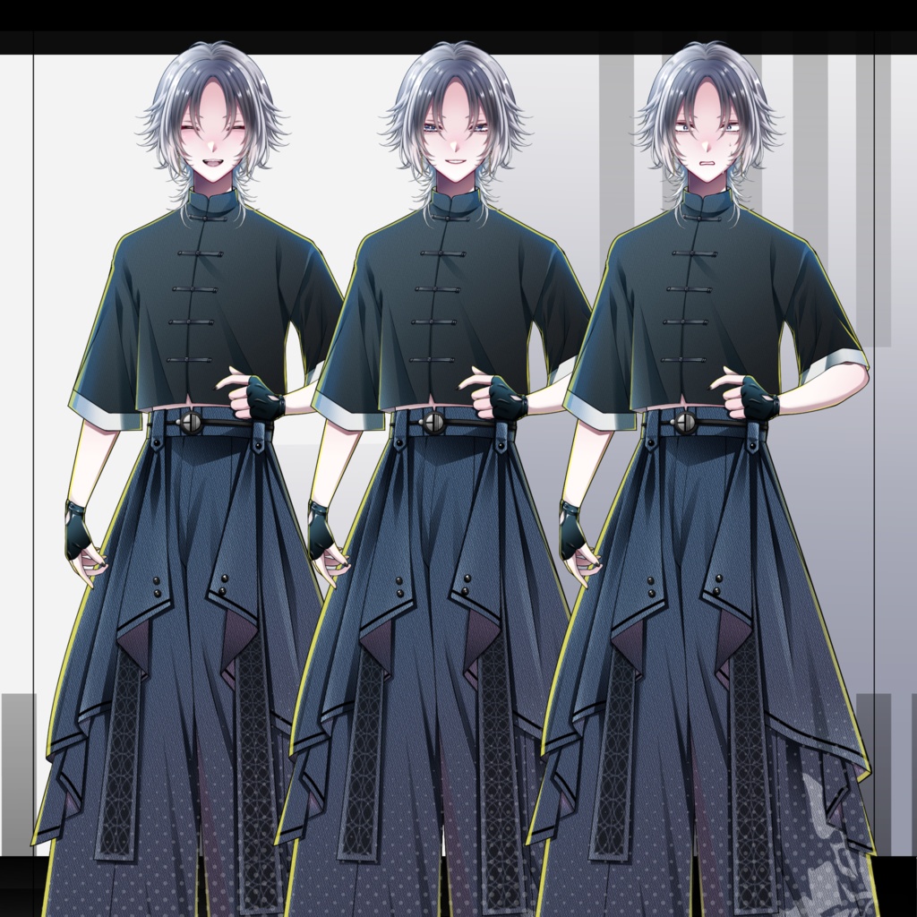 耽美で中性的なチャイナカジュアルキャラ