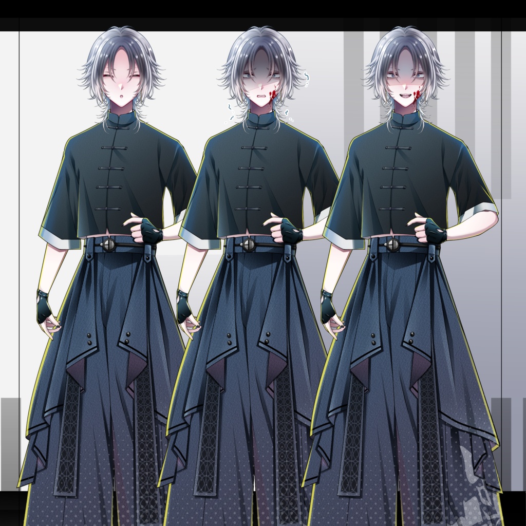 耽美で中性的なチャイナカジュアルキャラ