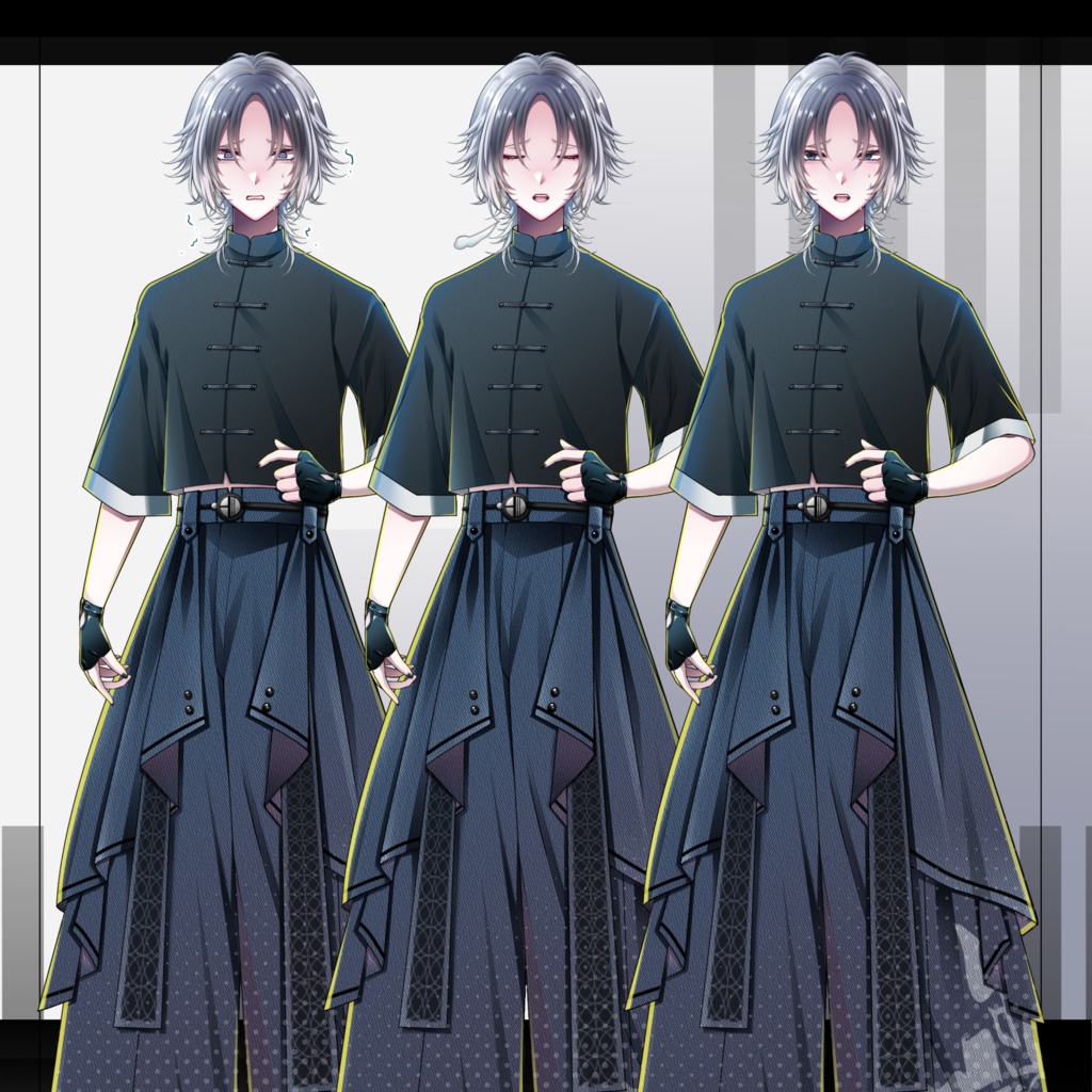 耽美で中性的なチャイナカジュアルキャラ