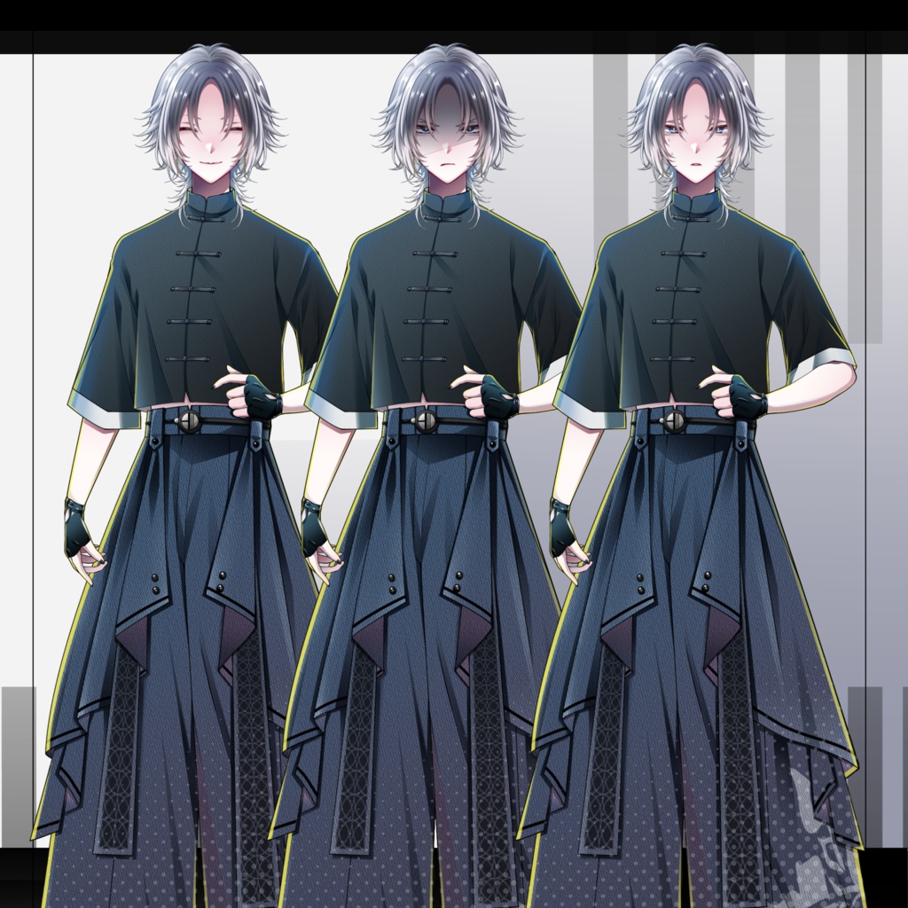 耽美で中性的なチャイナカジュアルキャラ